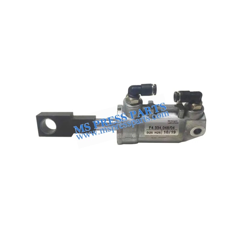 Pneumatic Cylinder F4.334.048 for Heidelberg XL105. OEM replacement for precise and reliable printing performance.