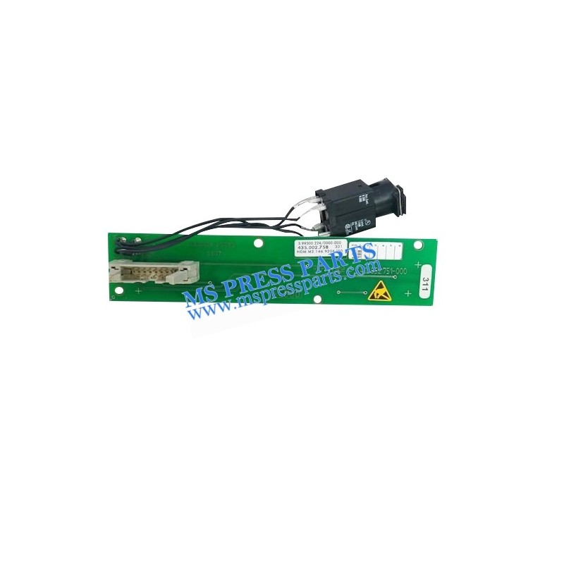 Instruction Plate 4er Bed Srtelle DW M2.146.9206 for Heidelberg SM74